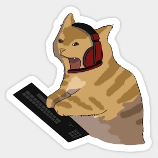 Cat gamer Sticker